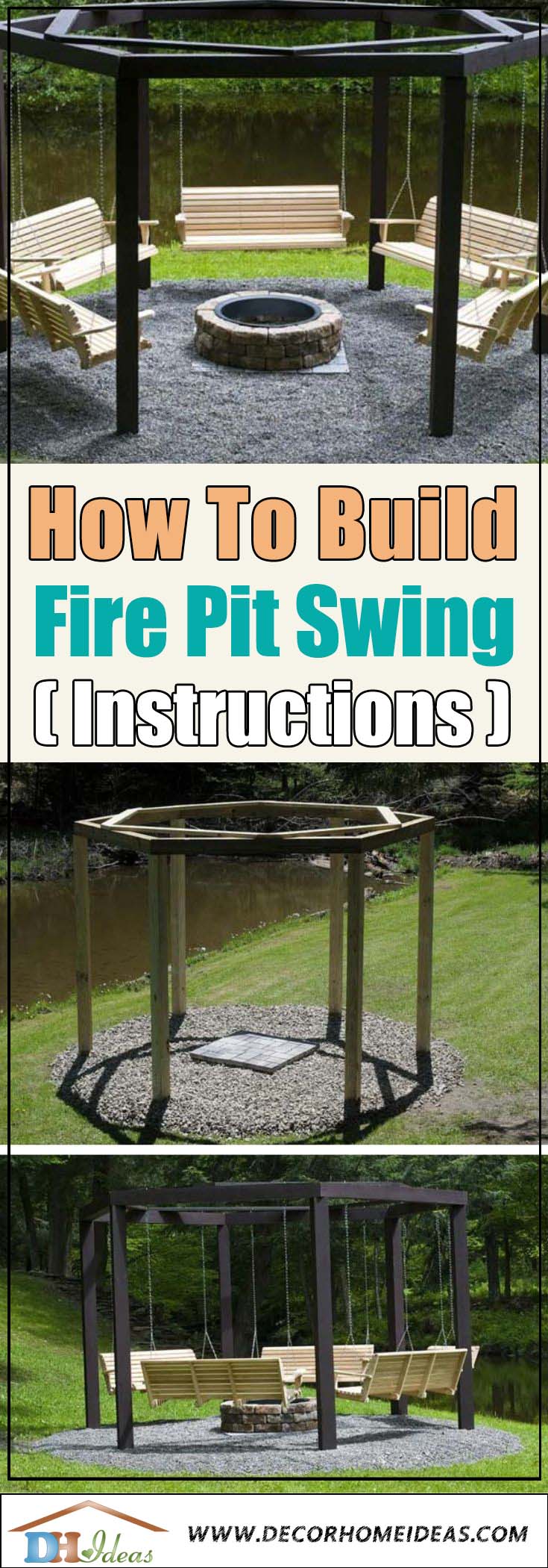 How To Build Fire Pit Swing #firepit #diy #decorhomeideas