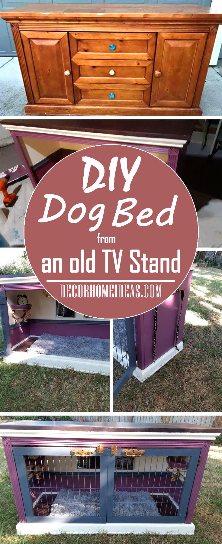 How to DIY dog bed from an old TV stand. Step bƴ step ınstructıons and materıals needed for the best dog house wıth bed.