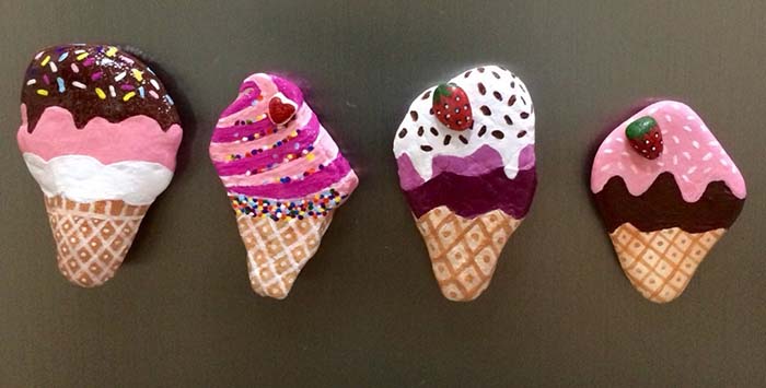 Ice Cream Painted Rocks