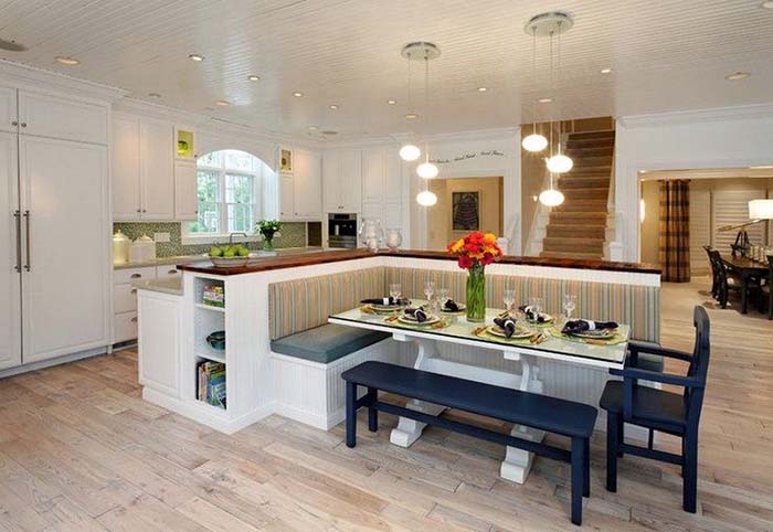 Kitchen Island With Built-in Bench #kitchen #island #decorhomeideas