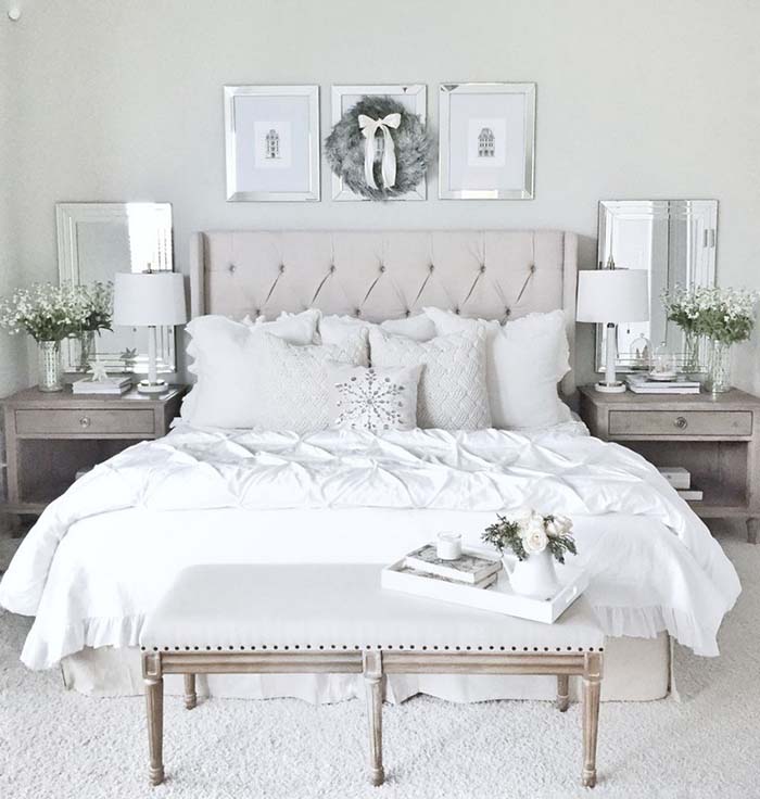 Light Silver Bedroom Decor #bedroom #silver #decorhomeideas