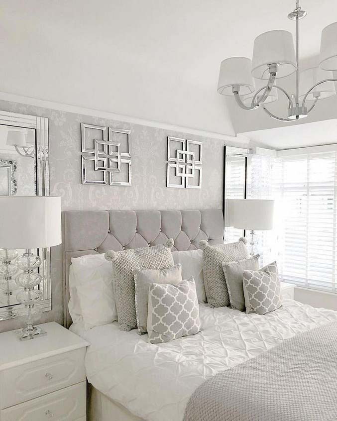 Luxury Silver and Grey Bedroom #bedroom #silver #decorhomeideas