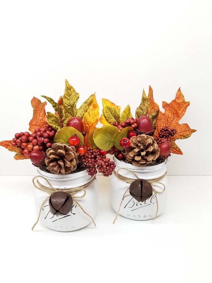 Mason Jar Fall Tray Decor #falldecor #masonjar #decorhomeideas