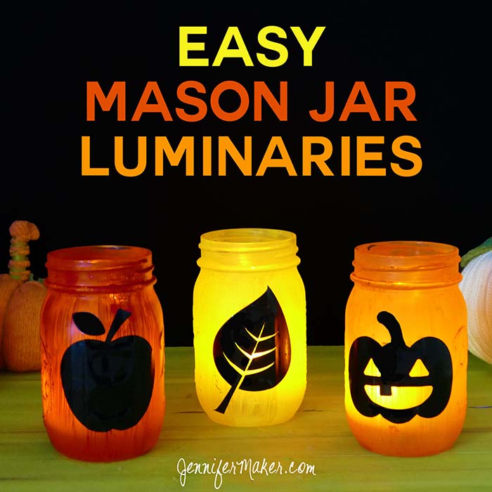 Mason Jar Luminaries #falldecor #masonjar #decorhomeideas