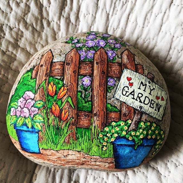 My Fairy Garden Painted Rock