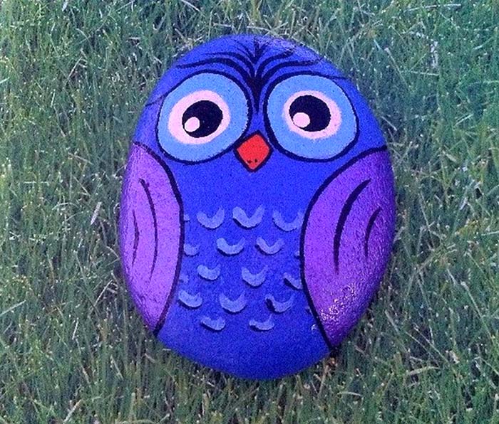 Owl Painted Rock