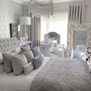 37 Beautiful Silver Bedroom Ideas To add More Luxury To Your Home