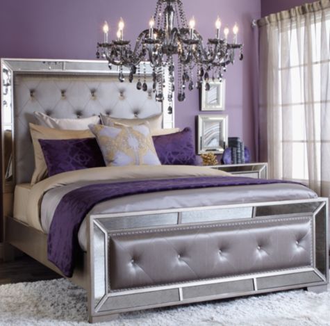 Purple Silver Bedroom #bedroom #silver #decorhomeideas