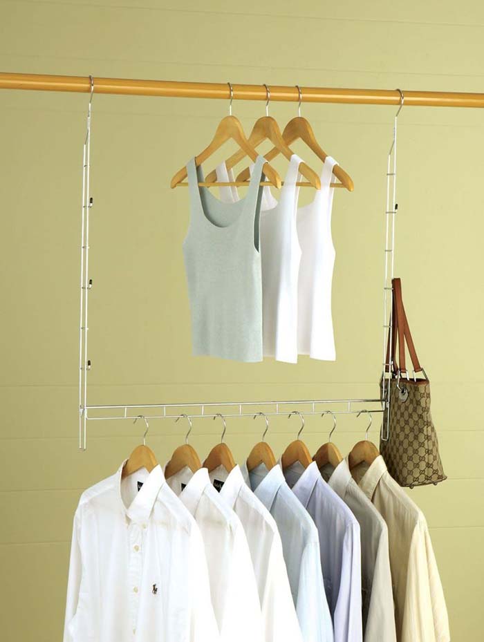 Second Level Hanging Organizer #closet #organization #decorhomeideas