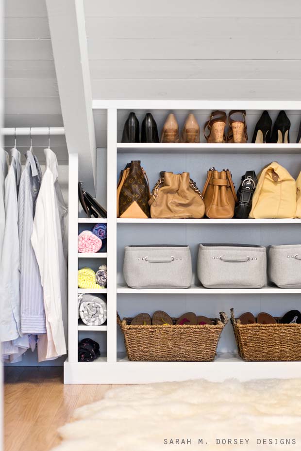 Small Closet Basket Organizers #closet #organization #decorhomeideas