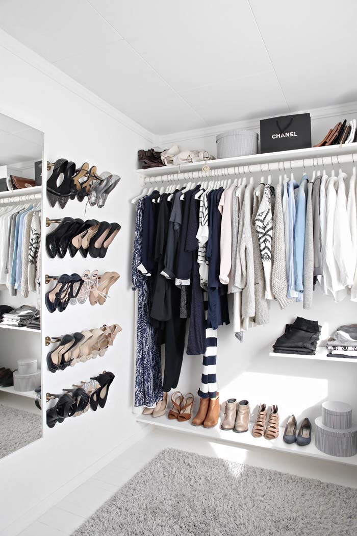 Stack Shoes On The Wall #closet #organization #decorhomeideas