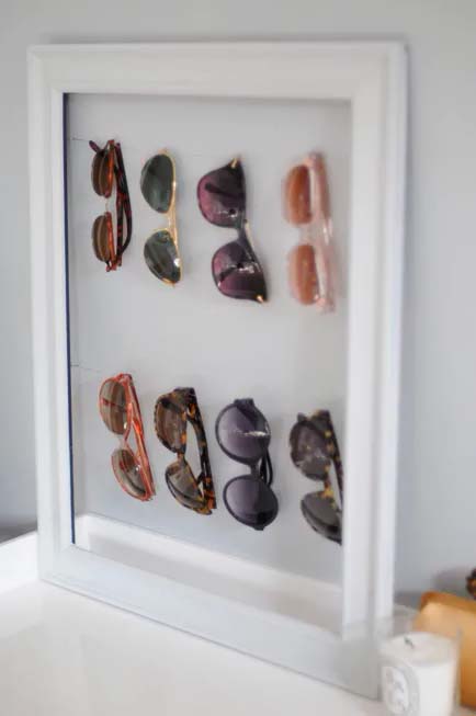 Sunglasses Closet Organizer #closet #organization #decorhomeideas