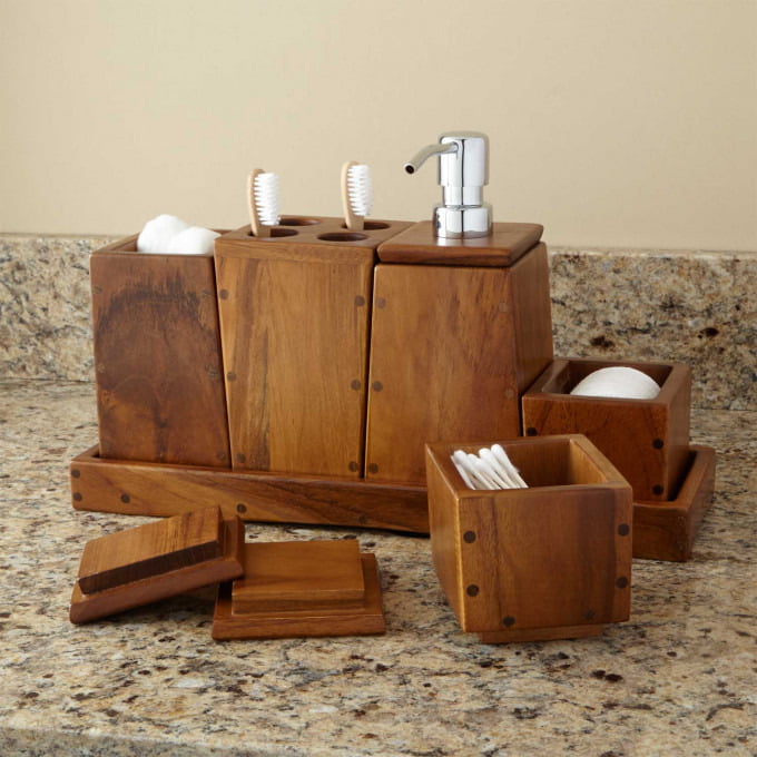 Teak Bathroom Accessories