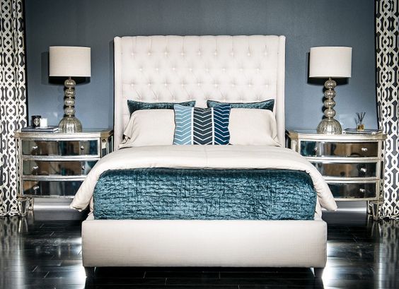 Teal And Silver Bedroom Decor