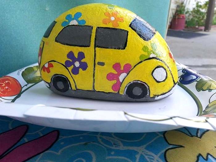 VW Painted Rock