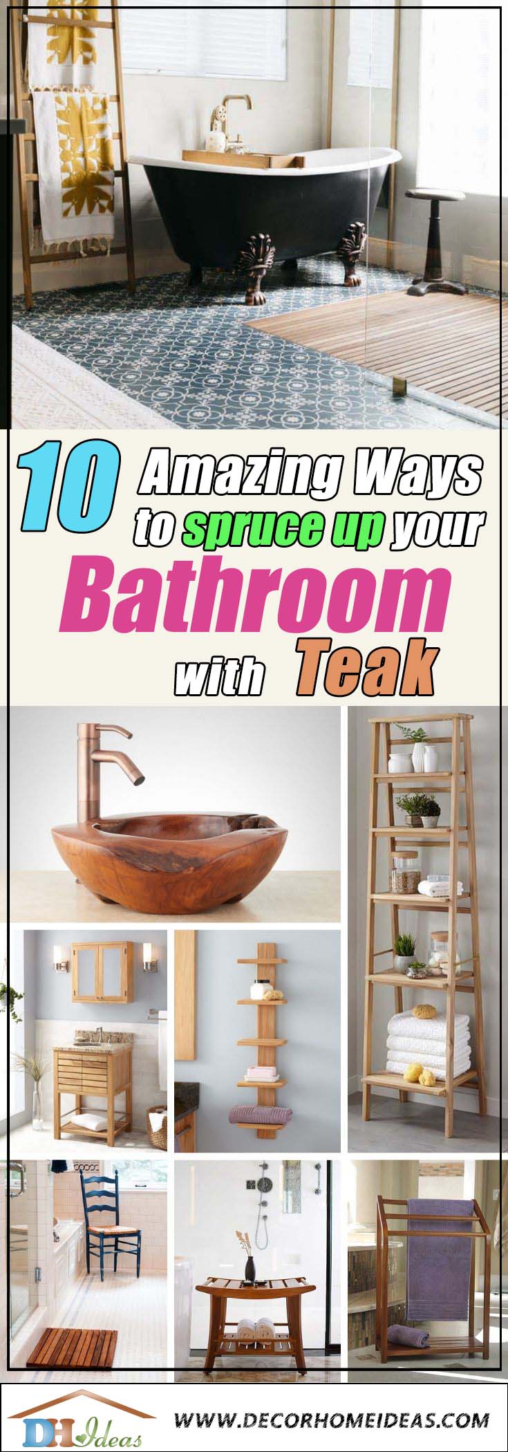 Ways To Spruce Your Teak Bathroom #bathroom #teak #decorhomeideas