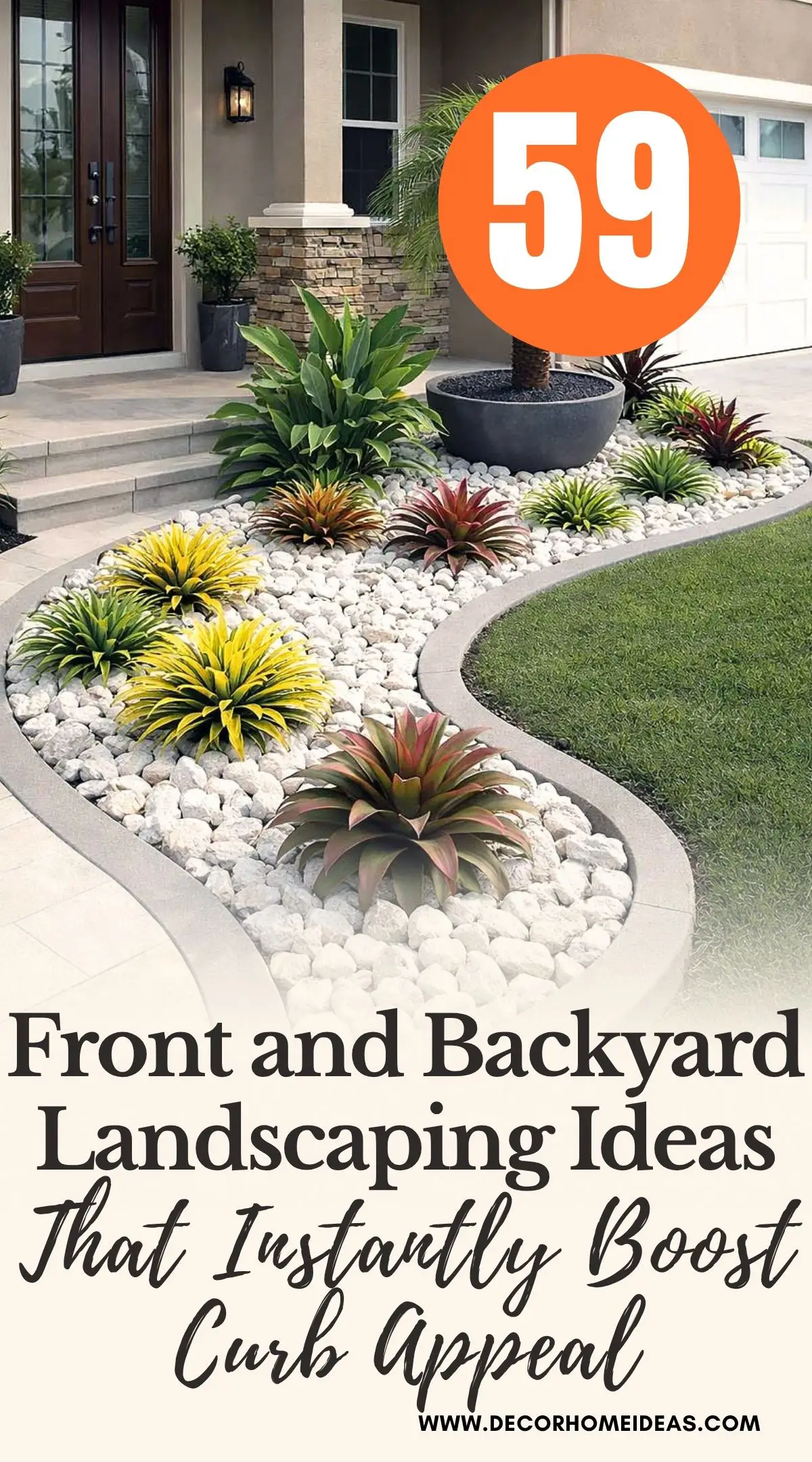 Looking for landscaping inspiration? These 60 front yard and backyard landscaping ideas include beautiful garden borders, flower beds, walkway designs, and outdoor living spaces that instantly boost curb appeal. Perfect for homeowners who want easy landscaping upgrades with big visual impact.