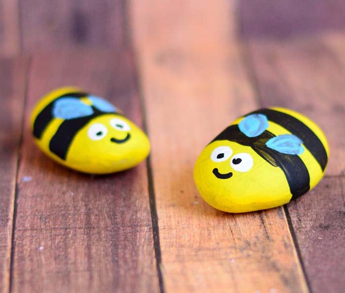 Bee Painted Rocks