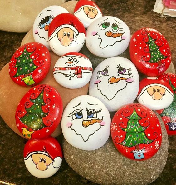 Christmas Painted Rocks