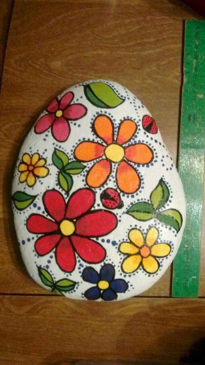 Flower Rock Painting Ideas