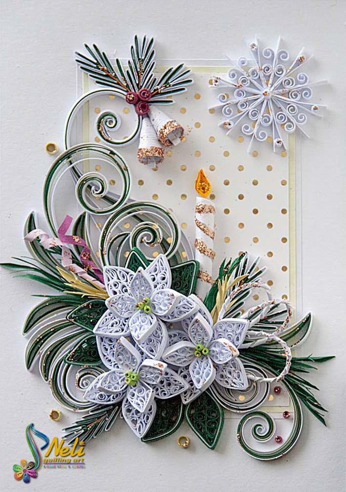 Quilling Christmas Cards #quilling #Christmas #cards #decorhomeideas