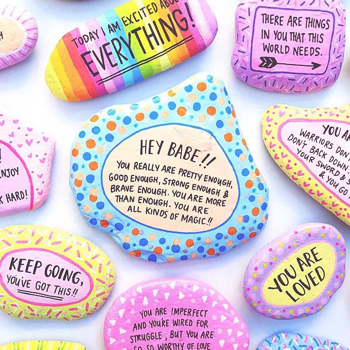 Quotes Painted Rocks