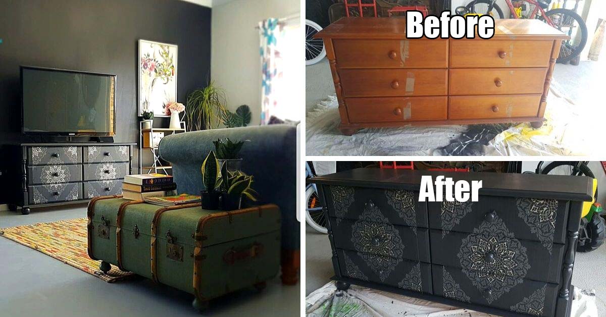 Stunning Old Dresser Makeover