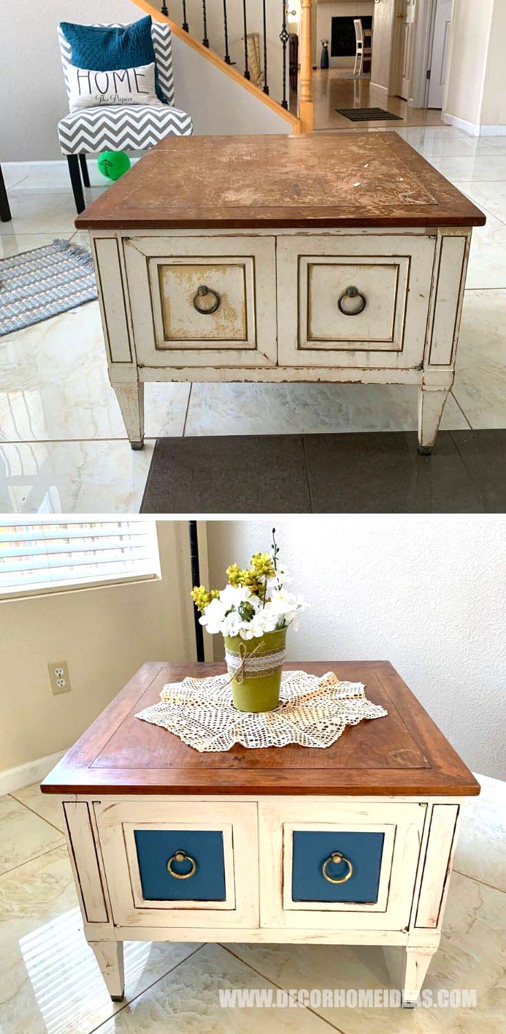 Side Table Makeover #sidetable #table #makeover #repurpose #reuse #decorhomeideas