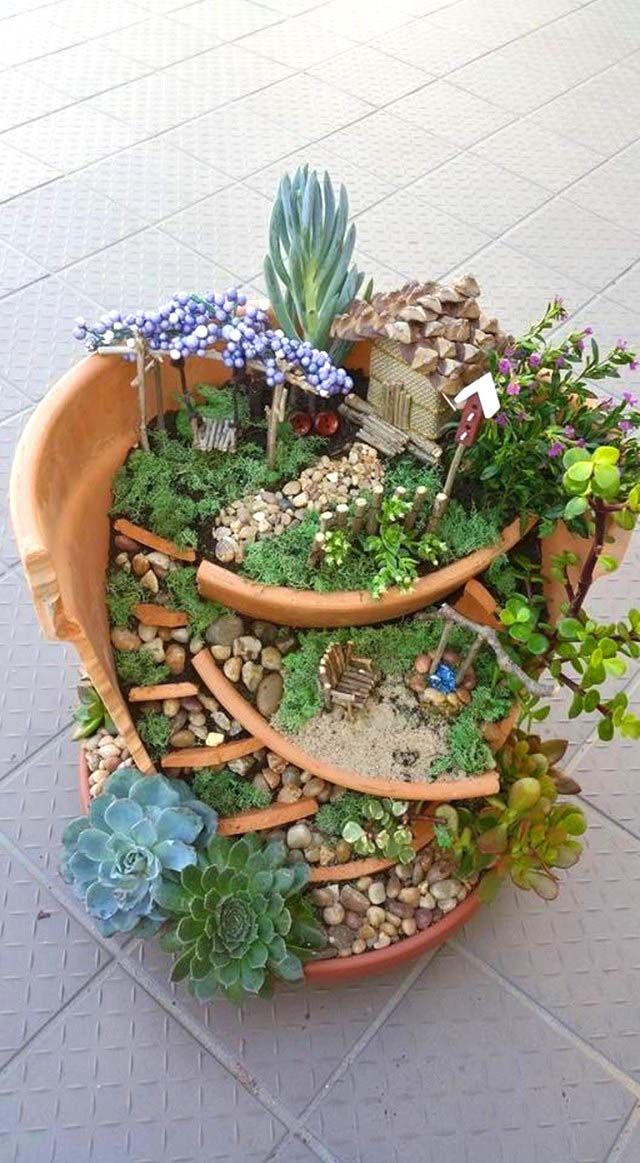 Amazing DIY Fairy Garden #fairygarden #diy #decorhomeideas