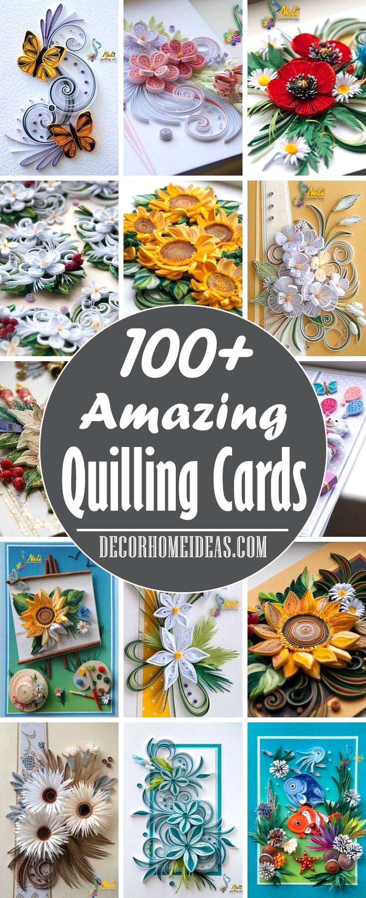 Best Paper Quilling Cards, Ideas and Designs #quilling #cards #decorhomeideas