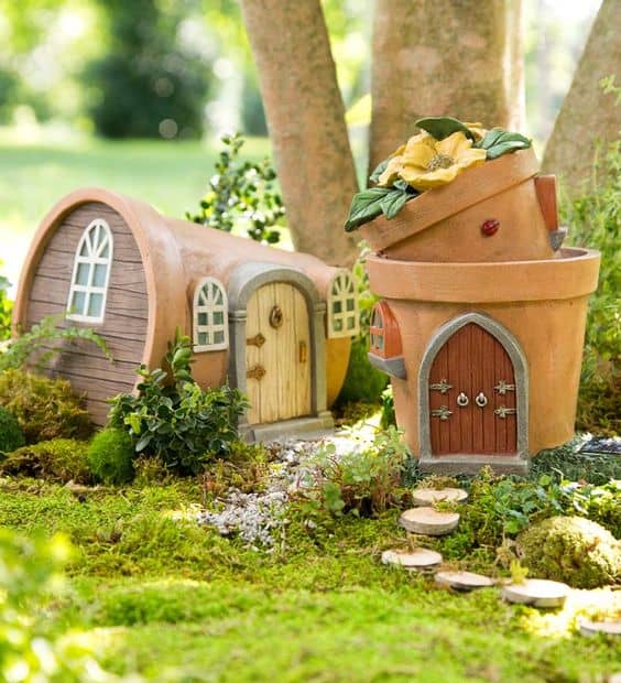 Clay Pot Fairy House #fairygarden #diy #decorhomeideas