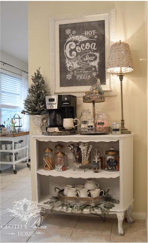 Coffee Station with a French Flair #coffeebar #coffeestation #decorhomeideas