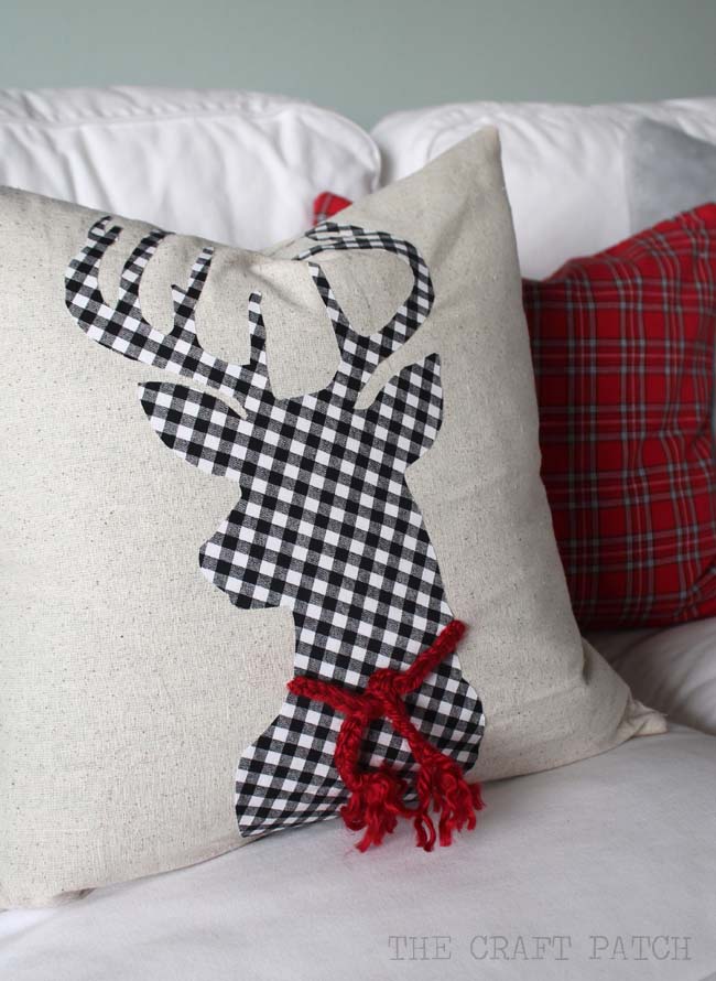 DIY Christmas Pillows #Christmas #buffalocheck #diy #decorhomeideas