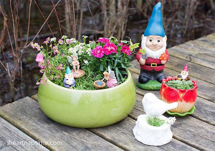 DIY planter fairy garden #fairygarden #diy #decorhomeideas