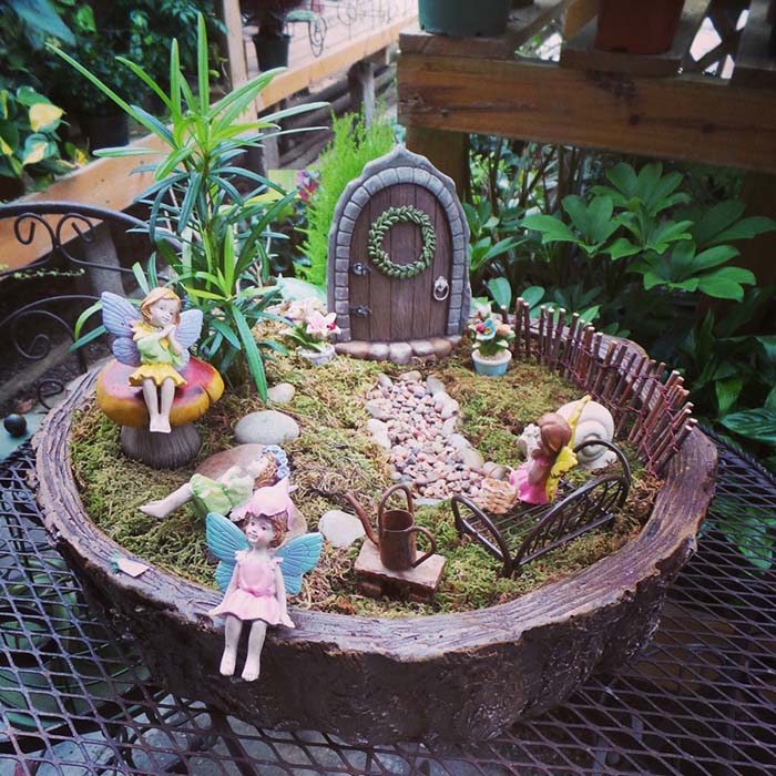 Enchanted Door Fairy Garden #fairygarden #diy #decorhomeideas