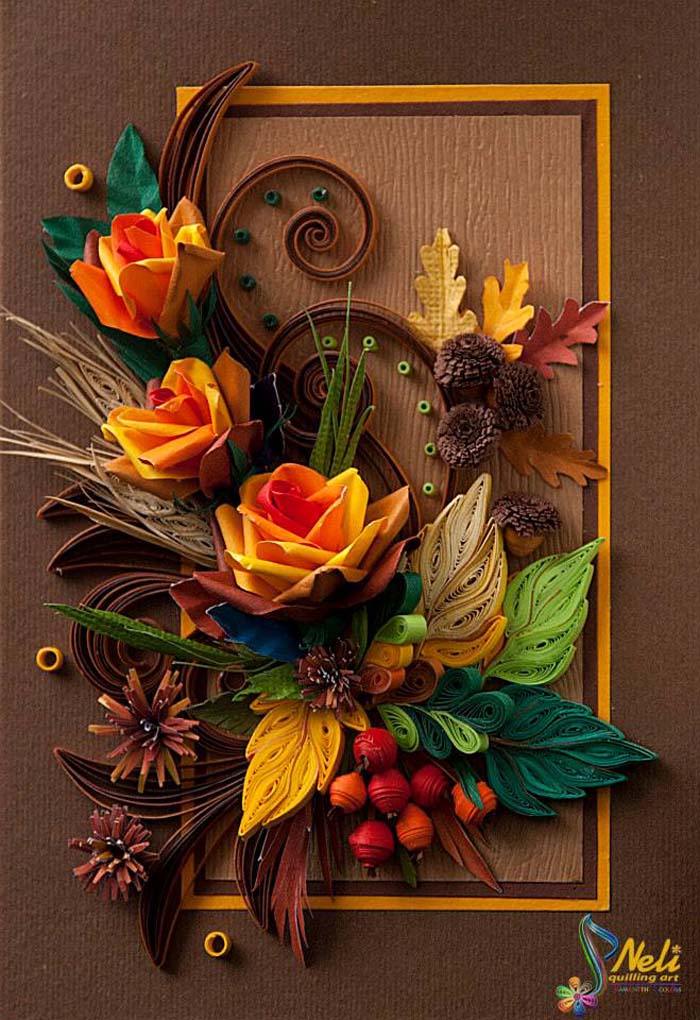 Fall Decor Quilling Cards