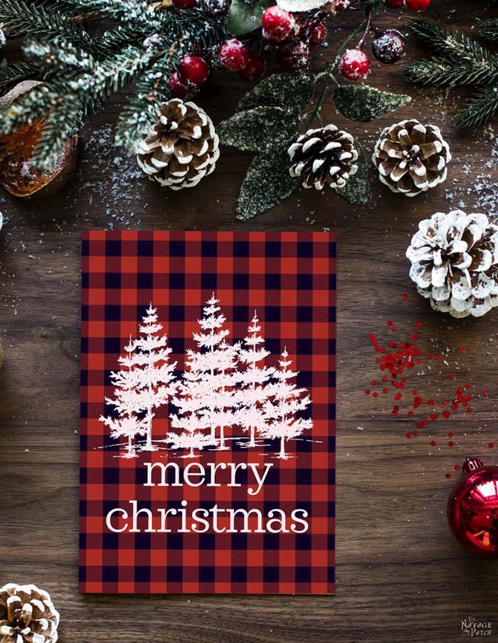 Free Printable Buffalo Plaid Christmas Decor #Christmas #buffalocheck #diy #decorhomeideas