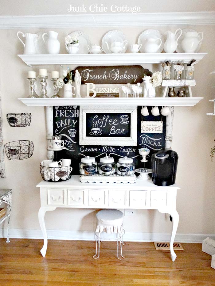 French Country Coffee Bar #coffeebar #coffeestation #decorhomeideas