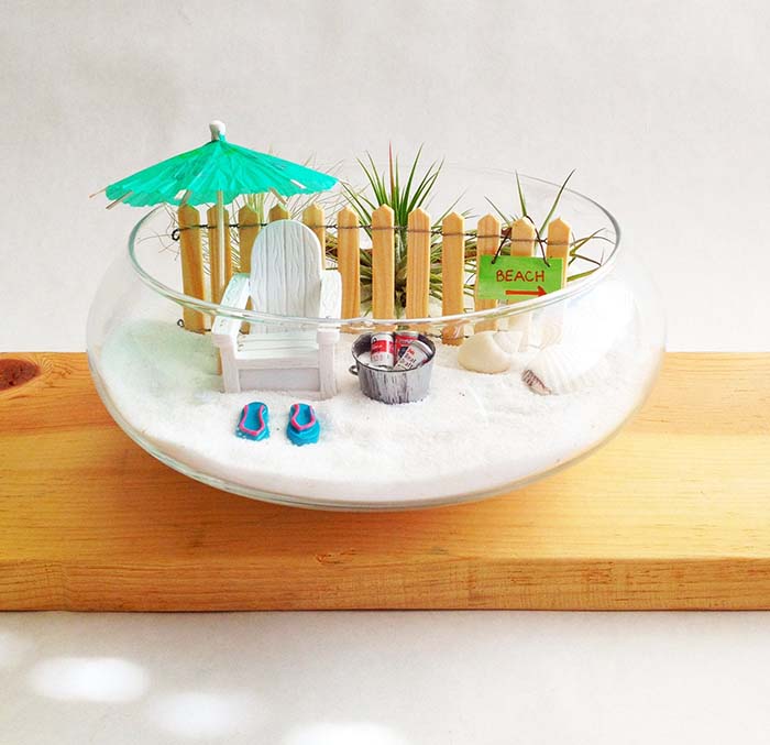 Fun Island Fairy Garden #fairygarden #diy #decorhomeideas