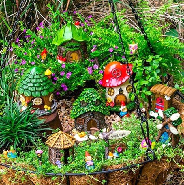 Hanging Planter Fairy Garden #fairygarden #diy #decorhomeideas