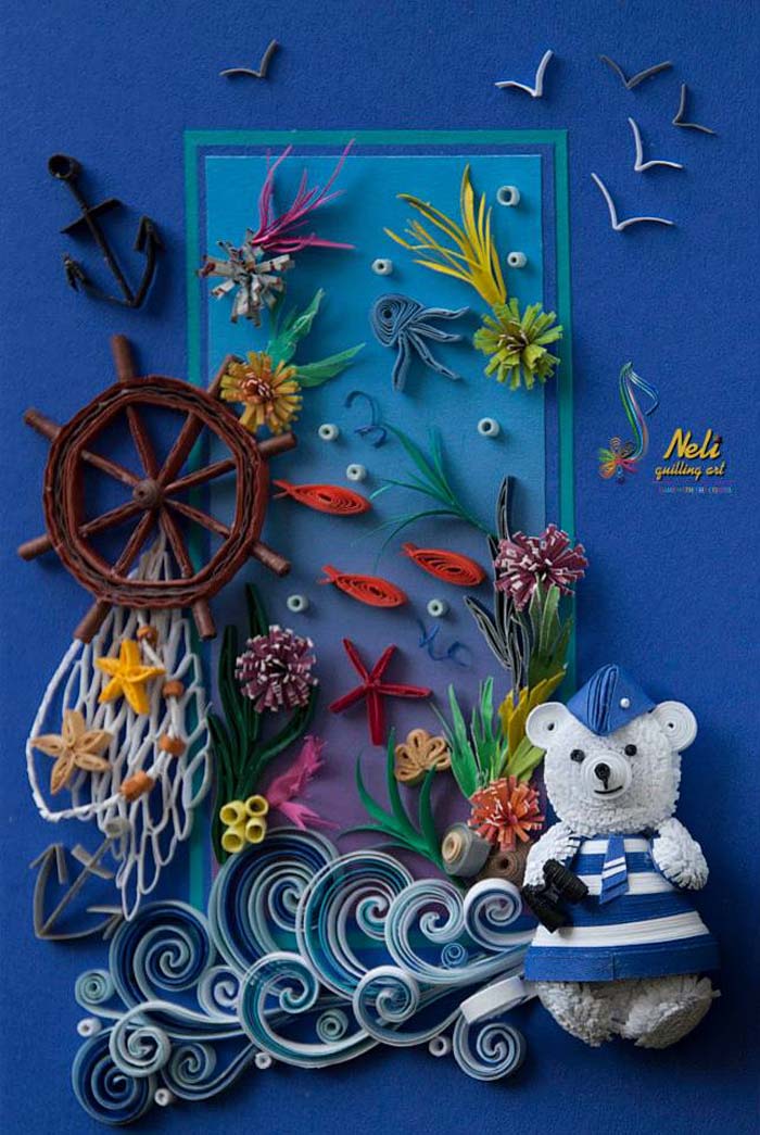 Marine Themed Quilling Cards