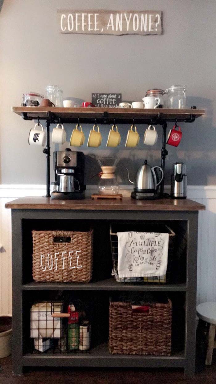 Mini Coffee Bar #coffeebar #coffeestation #decorhomeideas