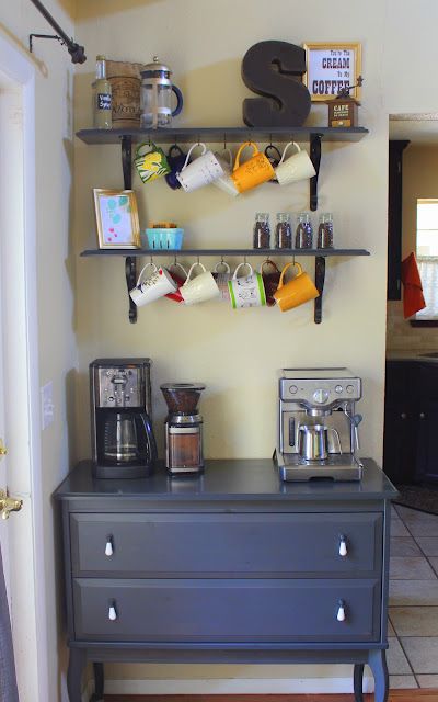 Neat Coffee Bar #coffeebar #coffeestation #decorhomeideas