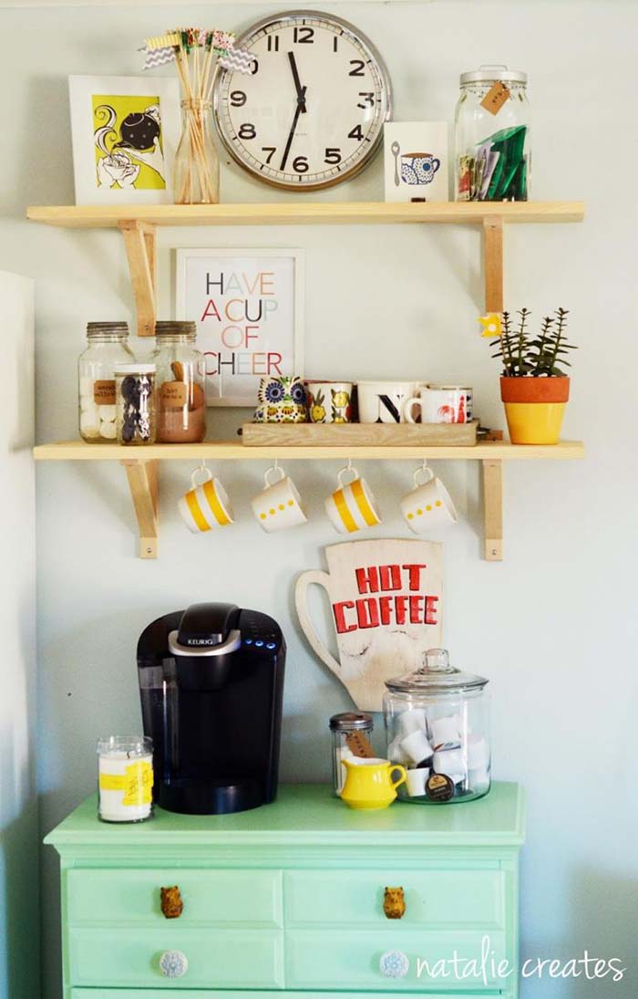 Old Dresser To Coffee Bar #coffeebar #coffeestation #decorhomeideas