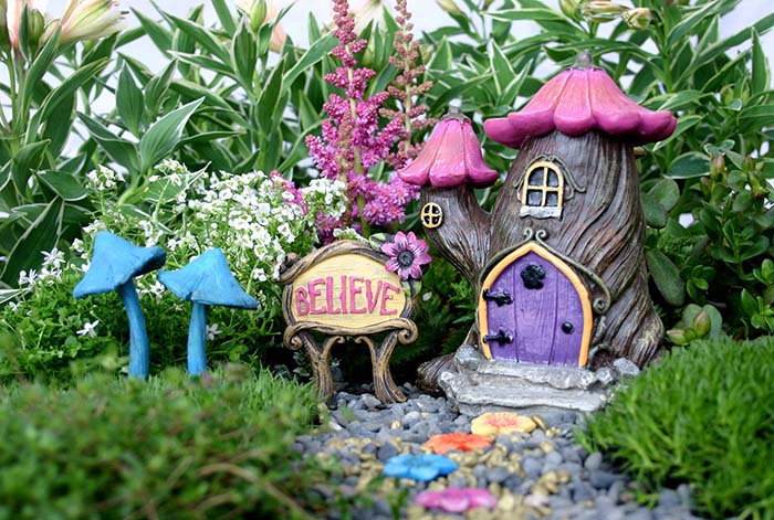 Purple Fairy House #fairygarden #diy #decorhomeideas