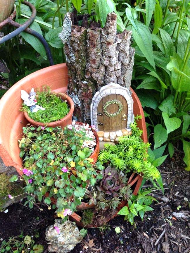 Secret Door Fairy Garden #fairygarden #diy #decorhomeideas