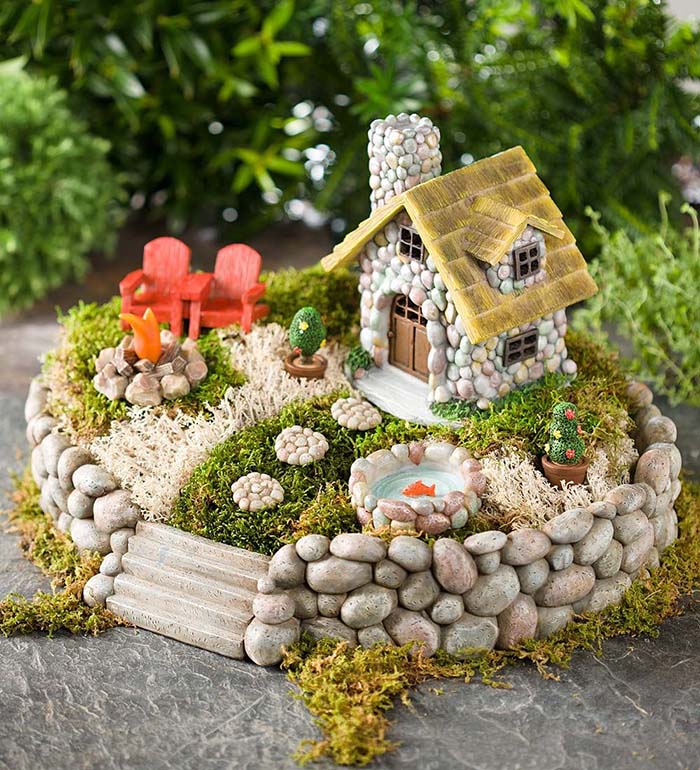 Stone Fairy House #fairygarden #diy #decorhomeideas