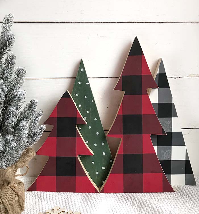 Unique Buffalo Check Christmas Tree #Christmas #buffalocheck #diy #decorhomeideas