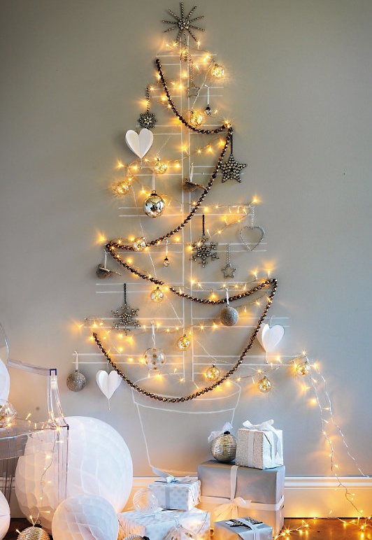 Wall Decor Christmas Tree #Christmas #trees #decorhomeideas