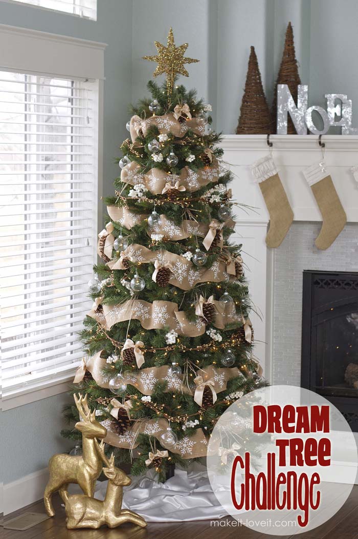 Rustic Christmas Tree Decor #Christmas #rustic #diy #decorhomeideas 